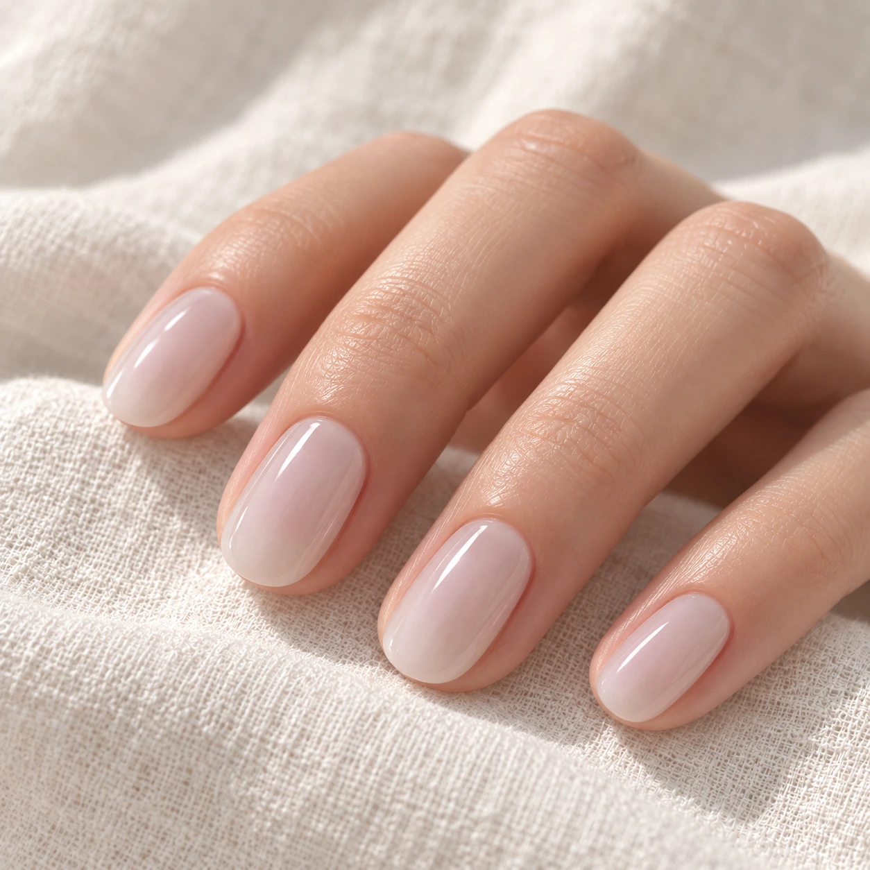 Sheer ジェルネイル カラー1 斜めから見た輝き