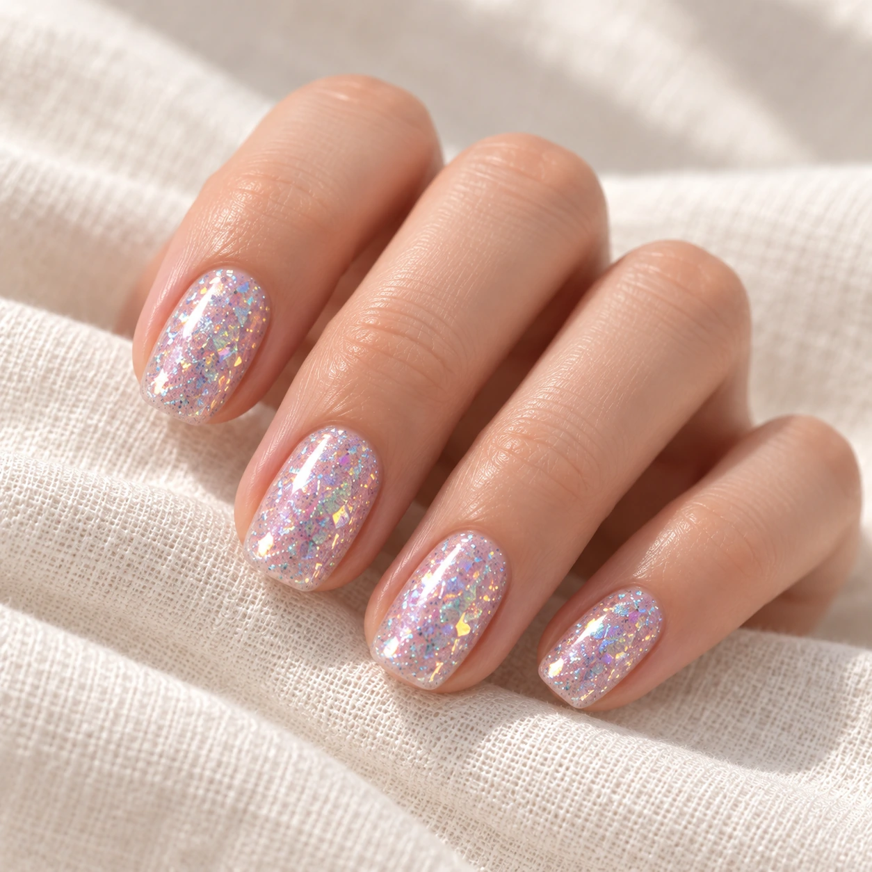 Aurora Dust カラージェル カラー1 斜めから見た輝き